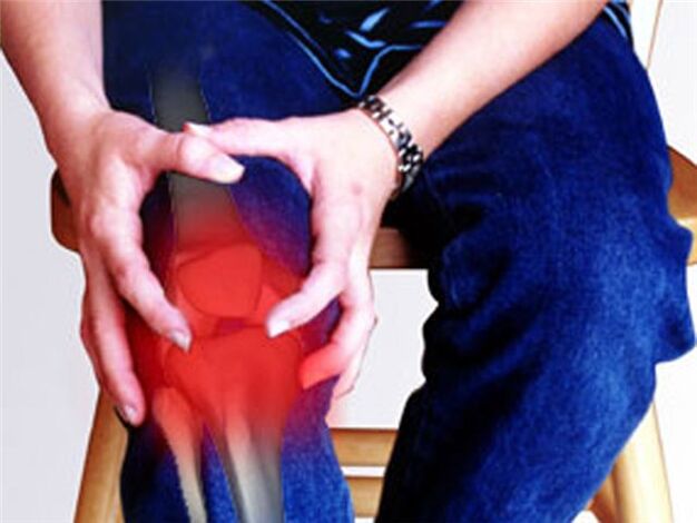 Schmerzen im Kniegelenk, die durch einen pathologischen Prozess verursacht werden. 